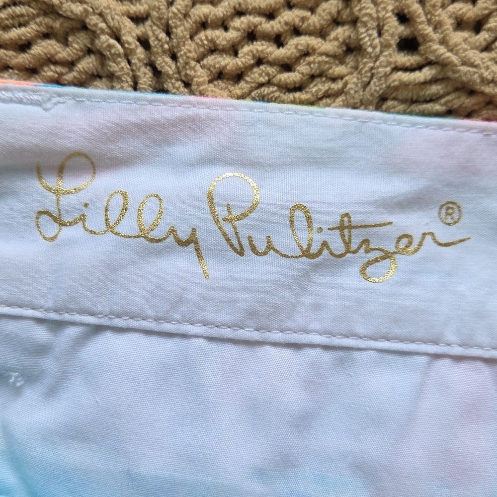 Lilly Pulitzer The Jayne Short 7" Inseam in Beach & Bae Sailboat Print - Size 14 - Picture 7 of 10